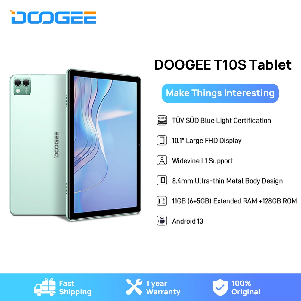DOOGEE T10S Tablet TÜV SÜD Сертификация Blue Light 10,1 