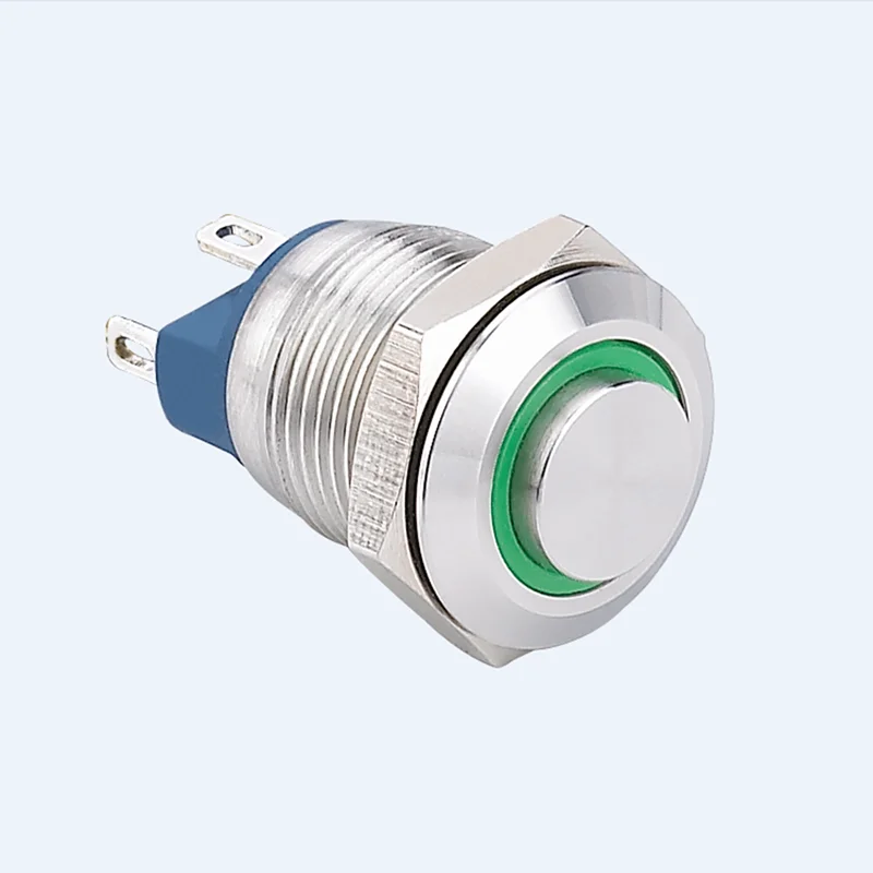 ELEWIND рельефная кнопка 12 мм металлический кнопочный выключатель со светом (PM121H-10E /J / R / 12V /S)