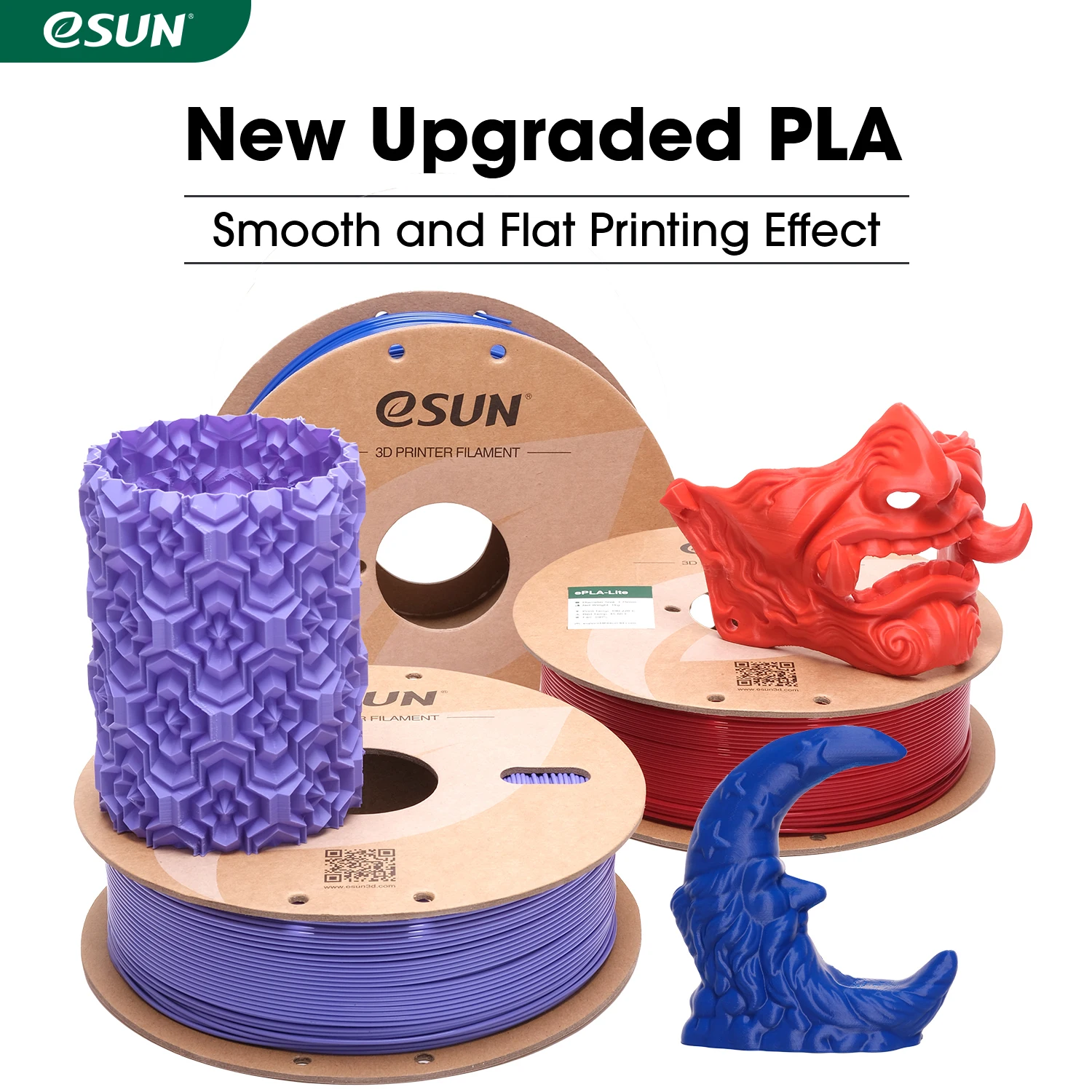 eSUN Быстрая печатающая нить PLA для 3D-принтера 1,75 мм Нить для 3D-принтера 1 кг (2,2 фунта) Катушка 3D Модернизированная PLA Для лаборатории Bambu