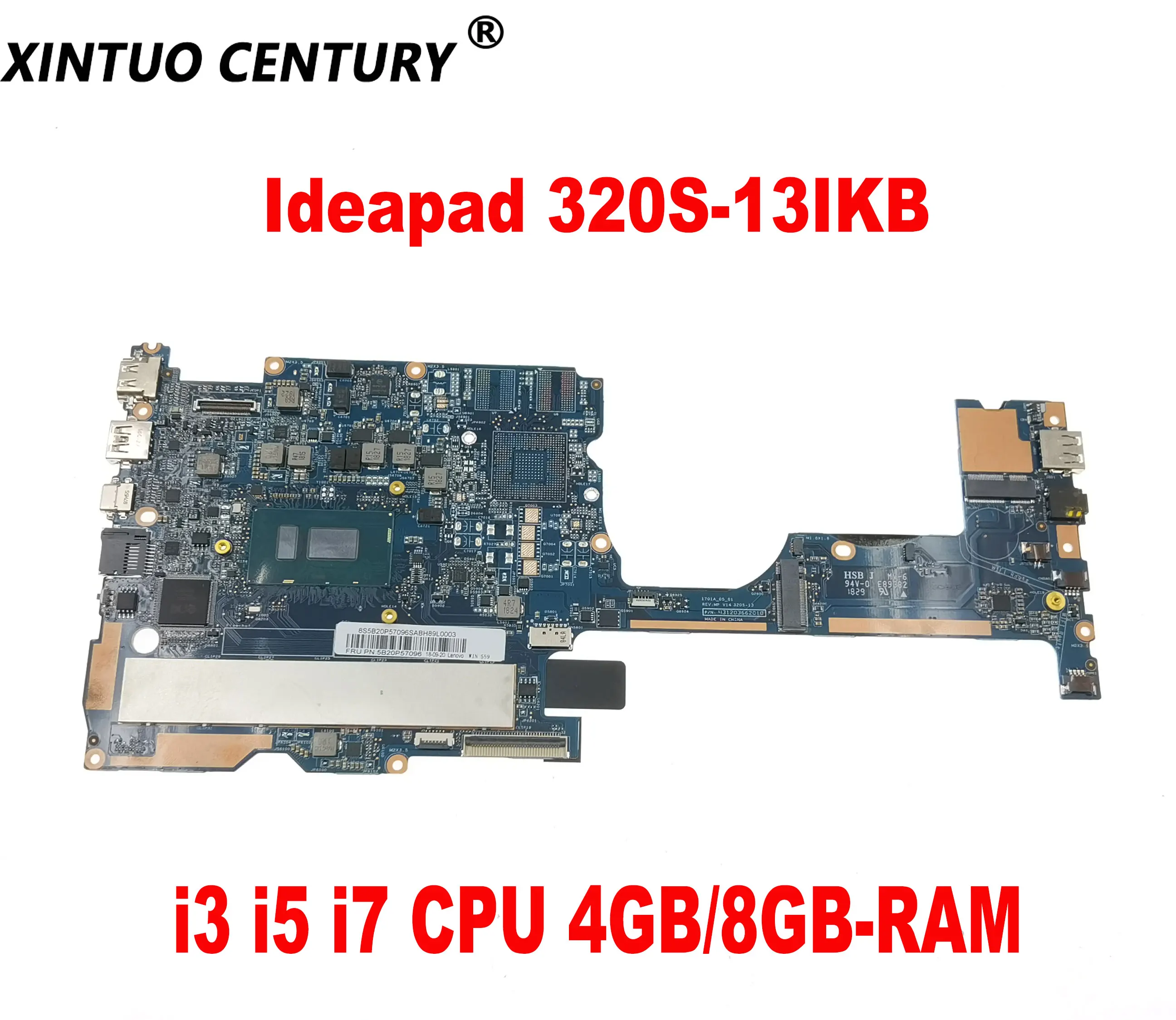 Fru: 5B20P57096 5B20P57094 для Lenovo Ideapad 320 S-13IKB Материнская плата для ноутбука с процессором i3 i5 i7 4 ГБ/8 ГБ оперативной памяти DDR4 100% протестирована