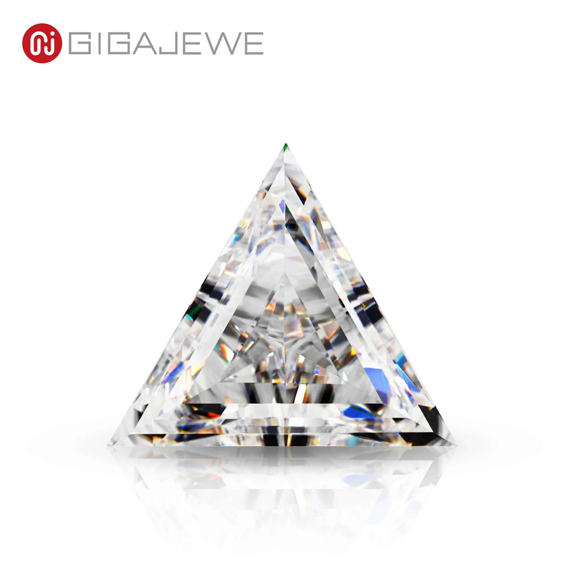 GIGAJEWE Треугольник ручной огранки С белой вершиной D VVS1 Муассанит Премиум-класса, Россыпной Бриллиант, Прошедший тест, Драгоценный камень Для изготовления ювелирных изделий