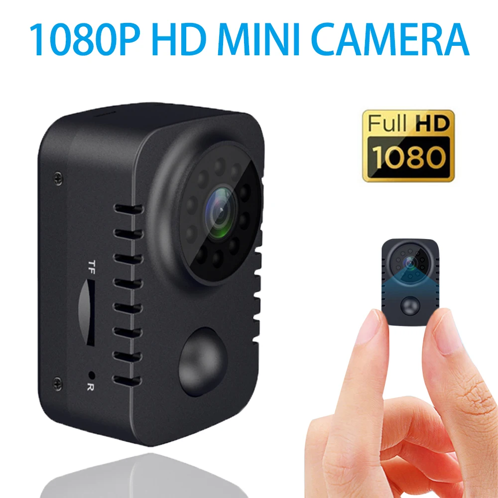 HD Мини-камера для тела, Беспроводная камера Безопасности 1080P, Карманная камера ночного видения с активацией движения, Маленькая камера для автомобилей, Видеорегистратор PIR в режиме ожидания