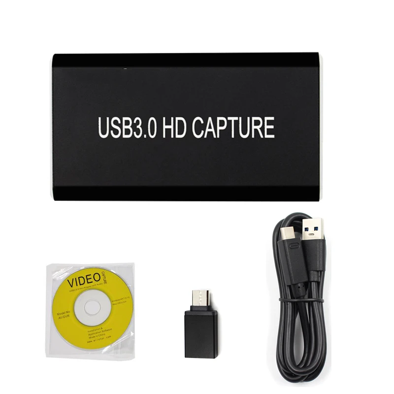 HDMI to USB3.0 Конвертер видеозахвата HDMI HD Game video Запись потокового видео в реальном времени 1080p 60 кадров в секунду Поддержка OBS Studio Windows Mac Linux