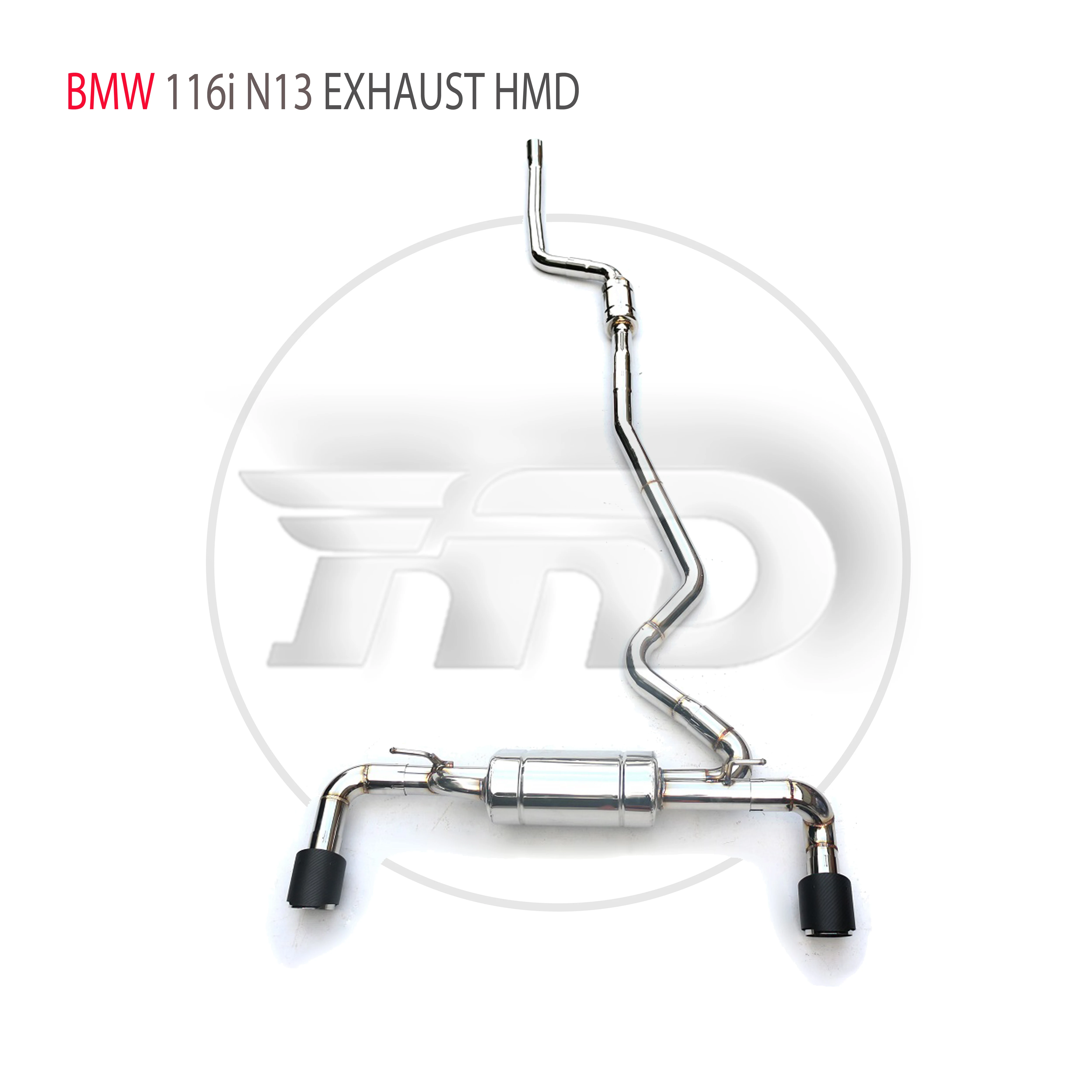HMD Производительность выхлопной системы из нержавеющей стали Catback для BMW 116i N13 1,6 T Автоматическая замена электронного клапана
