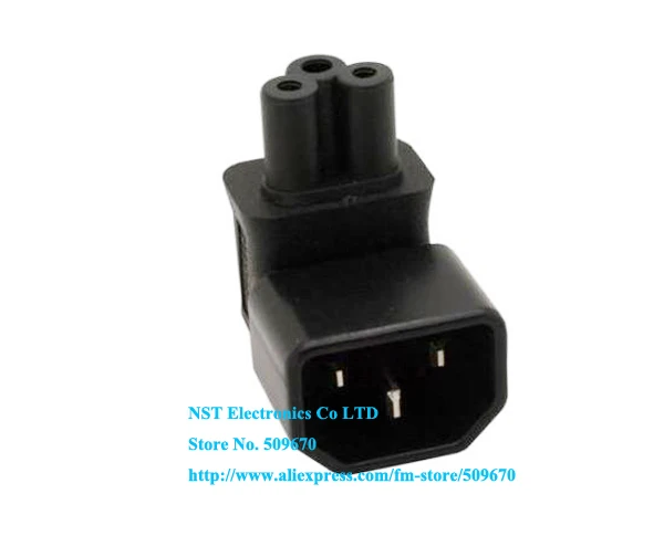 IEC 320 C14-IEC C5 Угловой Адаптер питания, C5-C14 Угловой адаптер переменного тока/Бесплатная доставка/5 шт.