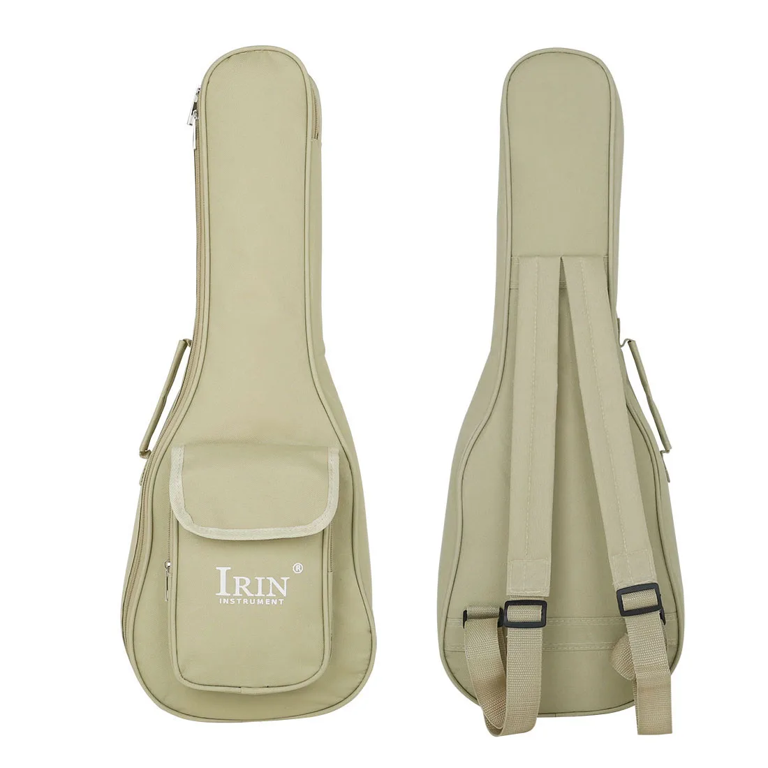 IRIN 24-Дюймовая Портативная сумка для Укулеле с боковыми карманами, Бежевый Оксфордский Водонепроницаемый Гитарный рюкзак, Сумка через плечо, Аксессуары для гитары