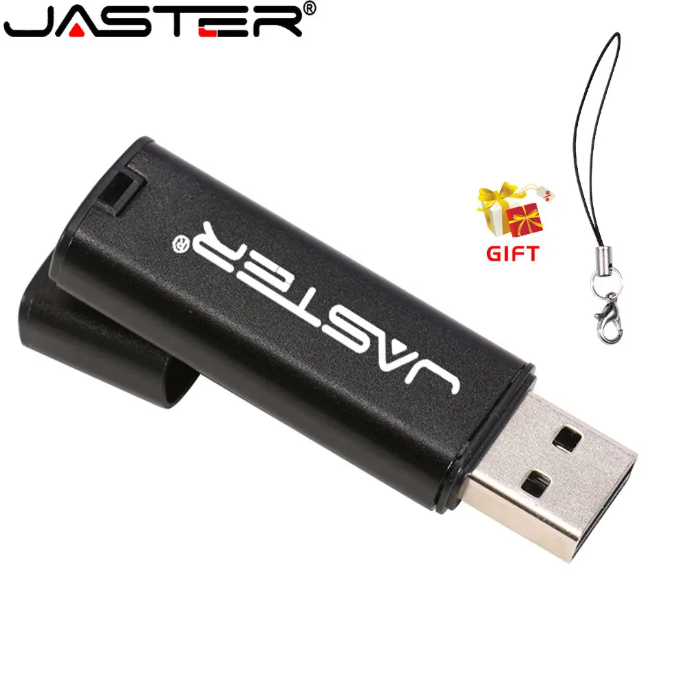 JASTER Бесплатный пользовательский логотип USB 2.0 флэш-накопитель 64 ГБ черный флешка 32 ГБ TYPE-C Подарочный внешний накопитель 16G 4GB пластиковая карта памяти