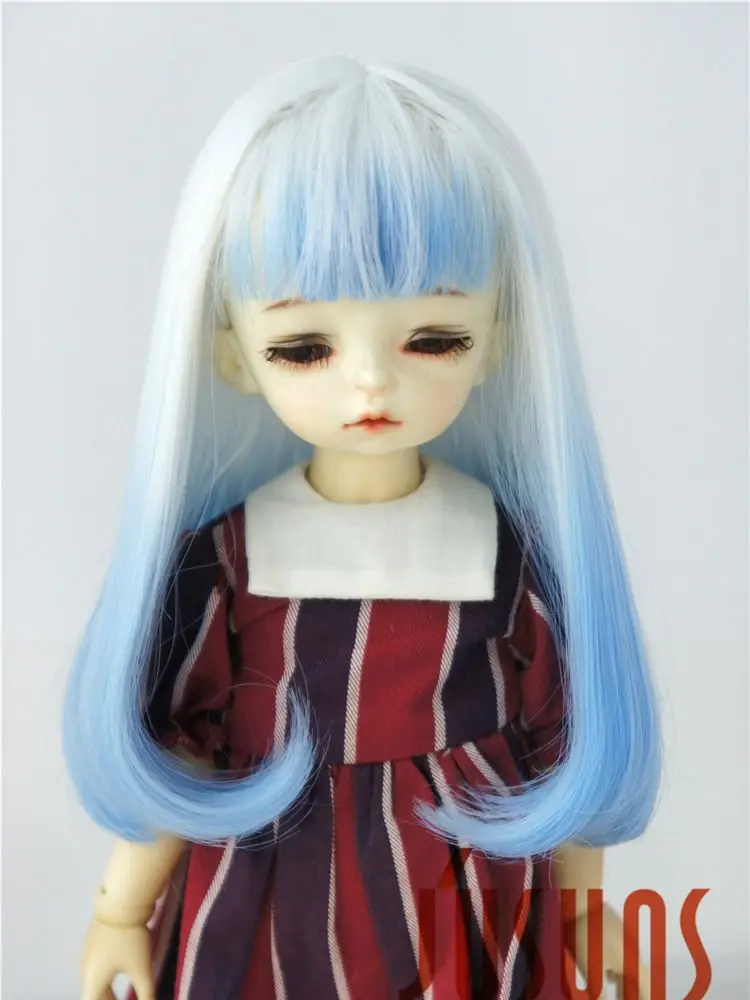 JD493 YOSD Симпатичный Термостойкий Парик для куклы BJD с длинной челкой, кукольные волосы размером 6-7 дюймов, Модные аксессуары для кукол