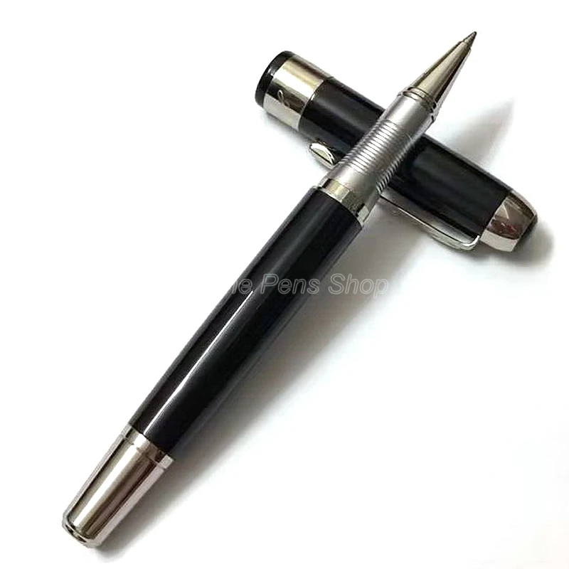 Jinhao 250 Черная и серебристая Металлическая Шариковая ручка с Роликом, профессиональная Ручка для письма JRP018