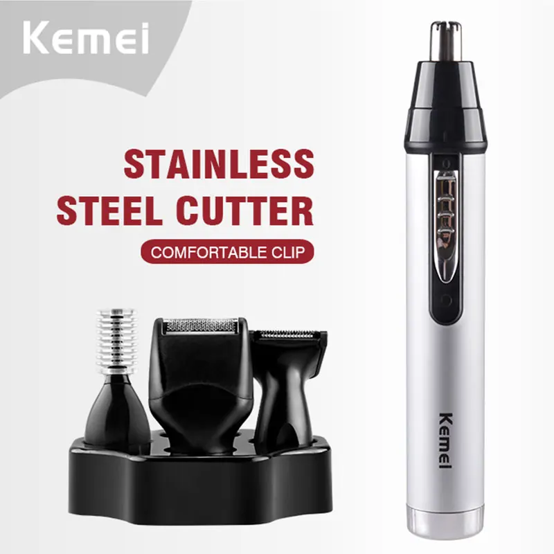 Kemei KM-6650 Многофункциональный Триммер для волос в носу Для Девочек, Перезаряжаемый Инструмент Для Подравнивания бровей, Электрический Триммер для волос в носу, Косметический набор