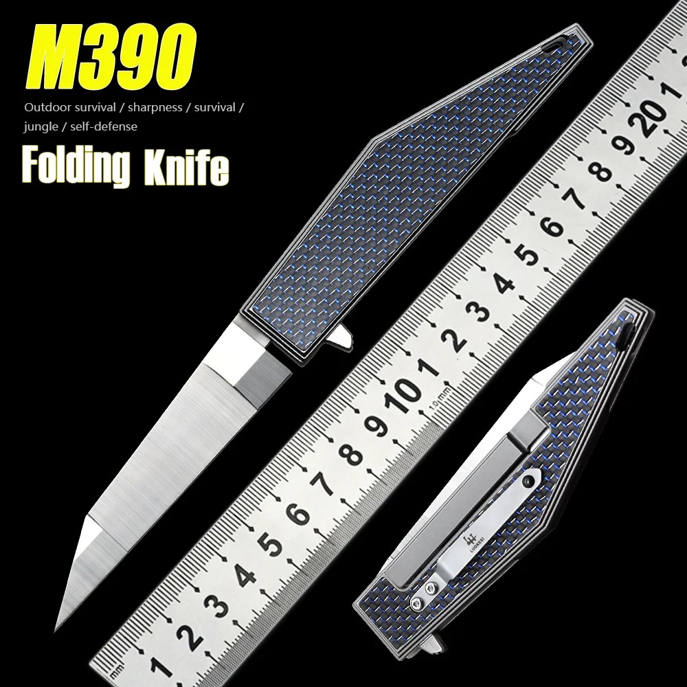 LUOKESI M390 Складной Нож Из Порошковой Стали С Ручкой Из Углеродного Волокна Высокой Твердости Острый Открытый Тактический Охотничий Военный Нож Общего Назначения