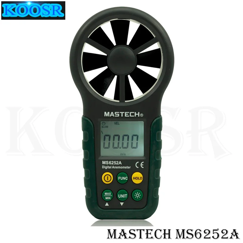 MASTECH MS6252A MS6252B Цифровой Анемометр Измеритель скорости Ветра Объем воздуха Температура окружающей среды Тестер Влажности с Интерфейсом USB