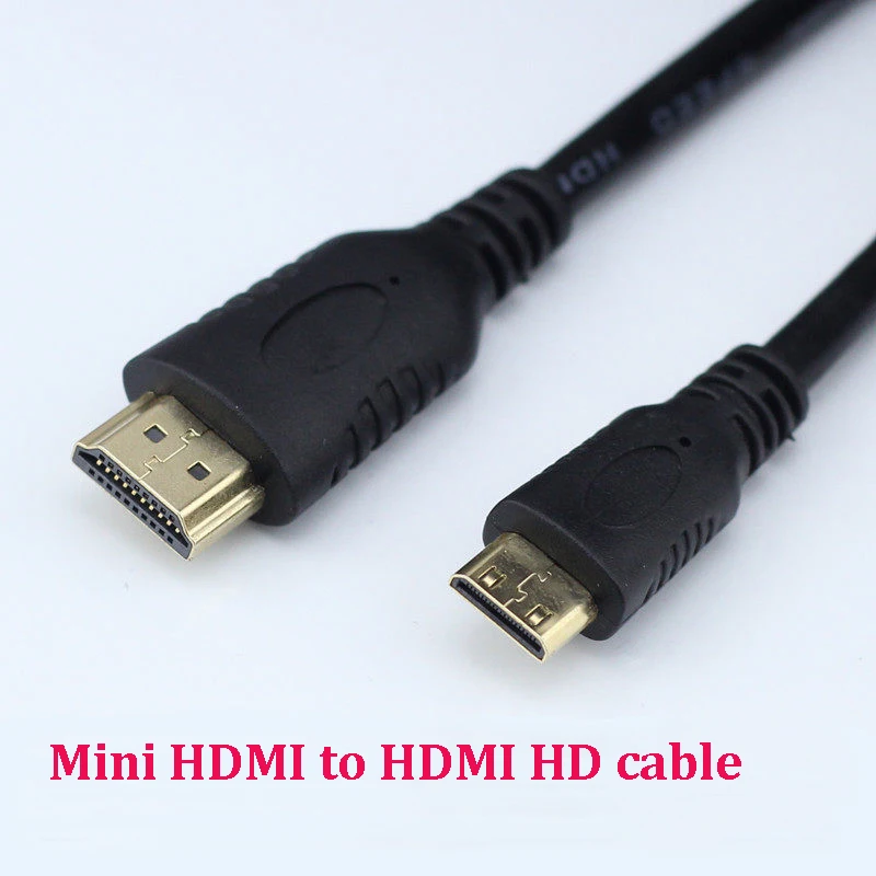 Mini HDMI-совместимый с кабелем Высокоскоростной адаптер 1080p 3D 1,5 М Позолоченный штекер для камеры монитора ноутбука платы контроллера телевизора