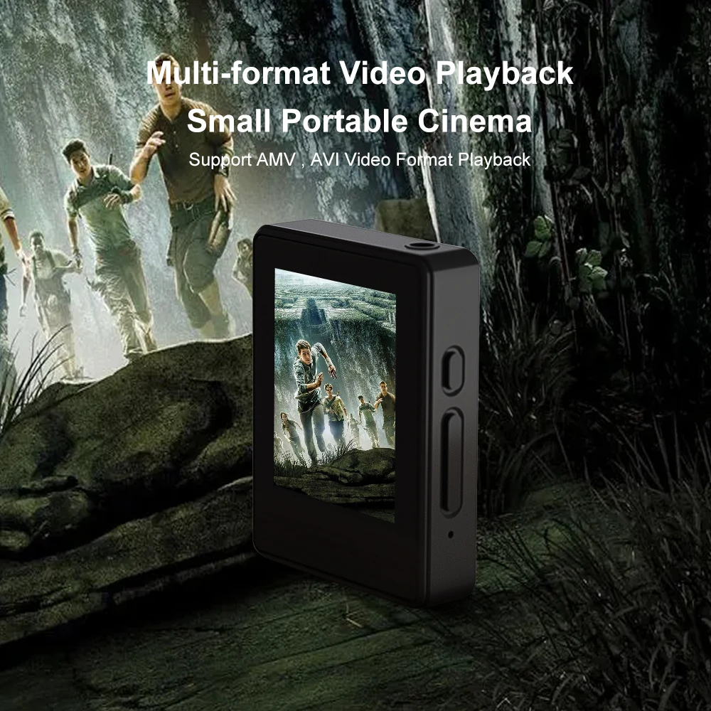 MP3-плеер для внешнего воспроизведения Walkman MP4 Компактный Портативный мини-плеер с Экраном P4, в который можно вставить карту памяти/Запись/Многофункциональный
