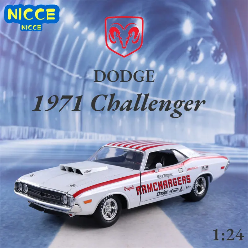 Nicce 1:24 1971 Dodge Challenger R/T Высокая имитация литья под давлением автомобиля из металлического сплава Модель автомобиля Детские игрушки коллекция подарков