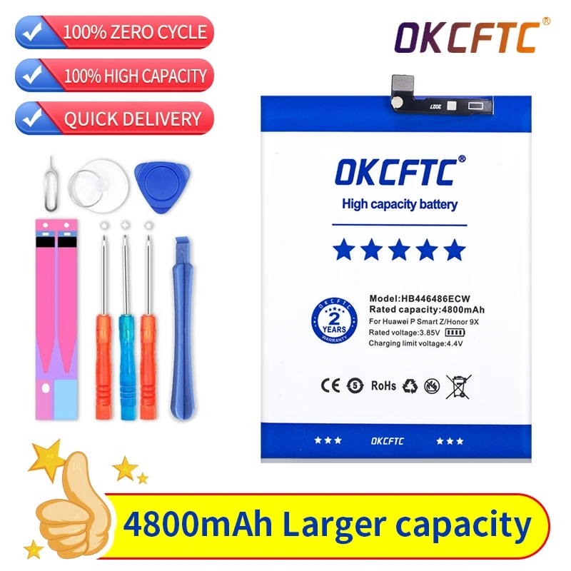 OKCFTC 4800 мАч HB446486ECW Аккумулятор для Huawei P smart Z/honor 9X/honor 9X Pro/Nova5i/Enjoy 10 Plus