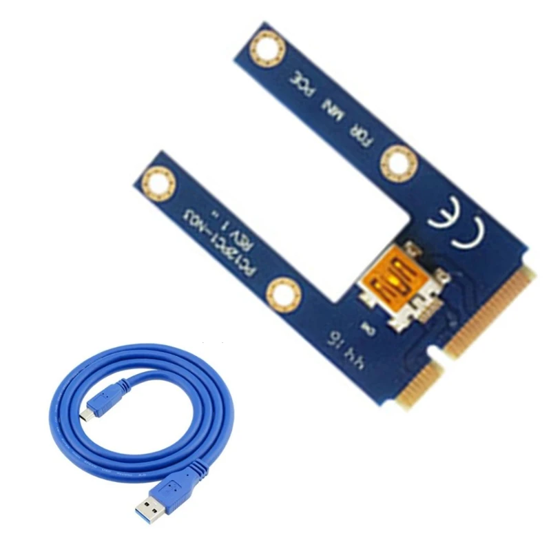 PCIE 1X к PCIE 16X Mini PCI-express, адаптер для майнинга Riser Card USB 3.0, Концентратор, конвертер для настольного BTC Майнинга Биткойнов