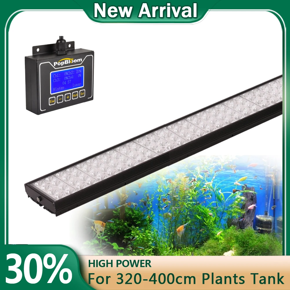 PopBloom WRGB светодиодные лампы для аквариумных растений с полным спектром программного управления Лампа для аквариума 80-100 см 36 