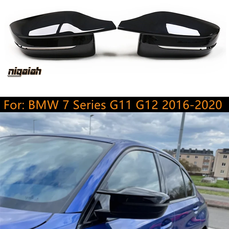 RHD Глянцевые Черные крышки зеркал Замена крышки для BMW 7 серии G11 G12 2016 2017 2018 2019 2020