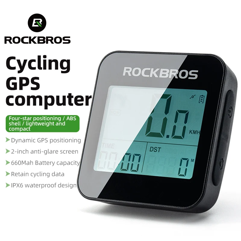 ROCKBROS Велосипедный компьютер GPS Спидометр Велосипед Водонепроницаемый Беспроводной Цифровой Секундомер Велосипедный одометр MTB Аксессуары для шоссейных велосипедов