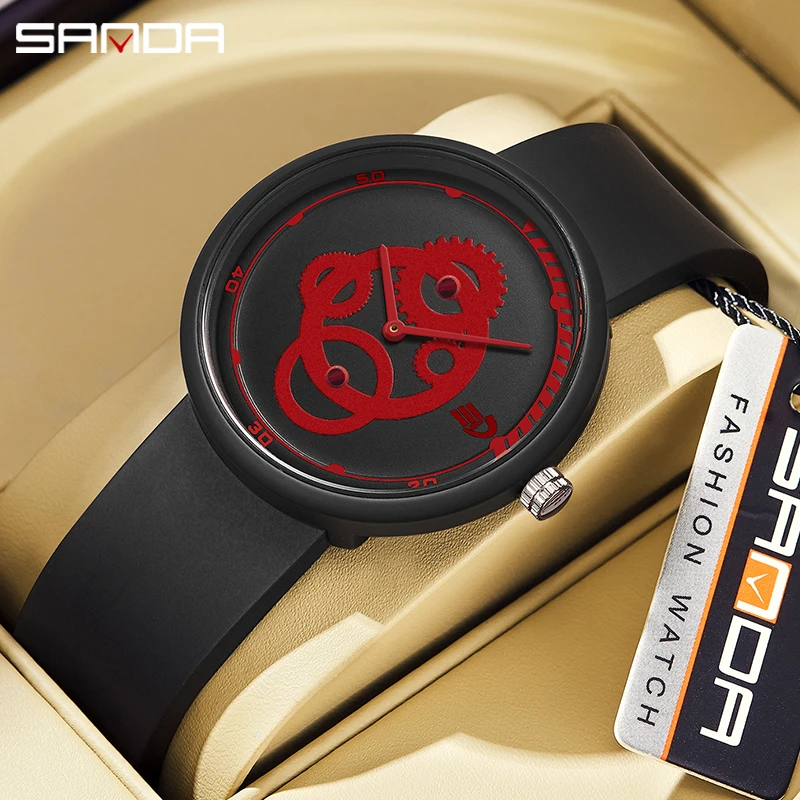 SANDA Net Red, Новые модные электронные часы для младших школьников, мужские и женские часы, силиконовые простые водонепроницаемые часы 3216
