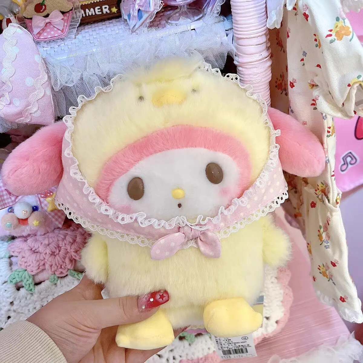 Sanrio Пасхальная Серия Guji Guji Cinnamoroll Kuromi Melody Hello Kitty Purin Pochacco Ленивое Яйцо Плюшевая Кукла Кулон Кавайные Подарки