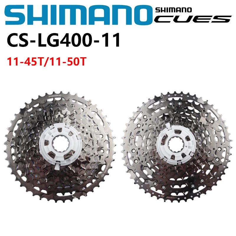 SHIMANO CUES Серии U6000 CS-LG400-11 Для MTB Горного Велосипеда 11s, Велосипедная Кассета 11-45 T/11-50 T, Совместимая С системой LINKGLIDE
