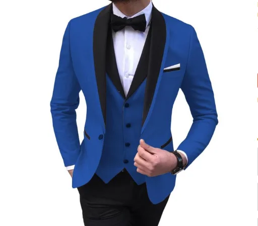 Slit Mens Suits 3 Piece Одежда для жениха Costume Homme Mariage Groomsmen Suits Men 2021 (Blazer+Vest+Pant)