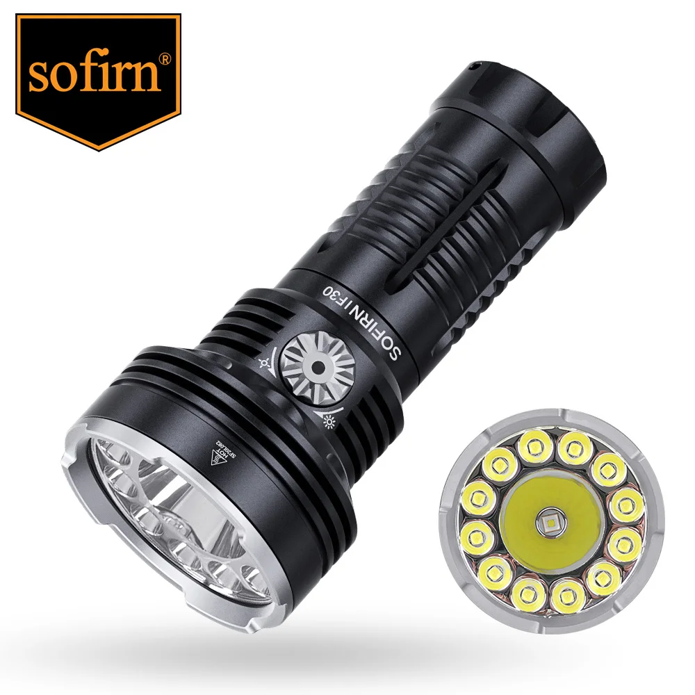 Sofirn IF30 LUMINUS SFT4 Светодиодный Фонарик Мощный 12000lm 32650 Аккумулятор Lanterna USB C Перезаряжаемый Фонарик Наружный Свет