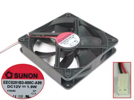 SUNON EEC0251B3-000C-A99 Серверный вентилятор охлаждения постоянного тока 12 В 1,9 Вт 120x120x25 мм