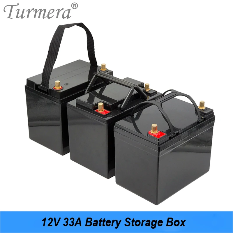 Turmera 12V 33A Коробка для хранения батареек M6 Винт с ручным управлением для 18650 или 32700 аккумуляторов Lifepo4, используемых в автомобильных солнечных панелях ИБП