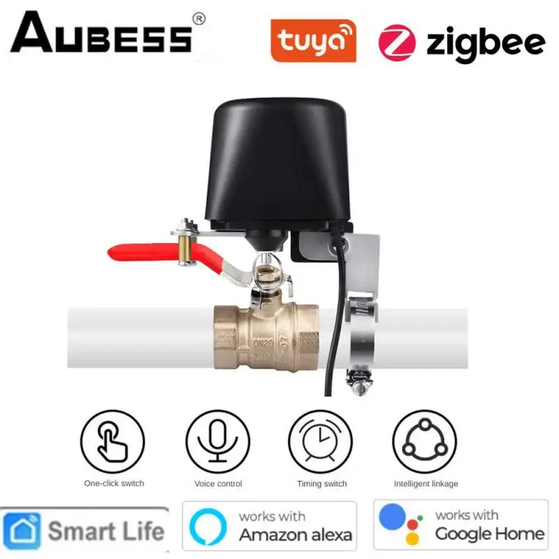 Tuya Zigbee, Умный манипулятор клапанов для подачи газа и воды, Умный дом, Хронометраж, Умная жизнь, дистанционное управление, работа с Alexa Google Home