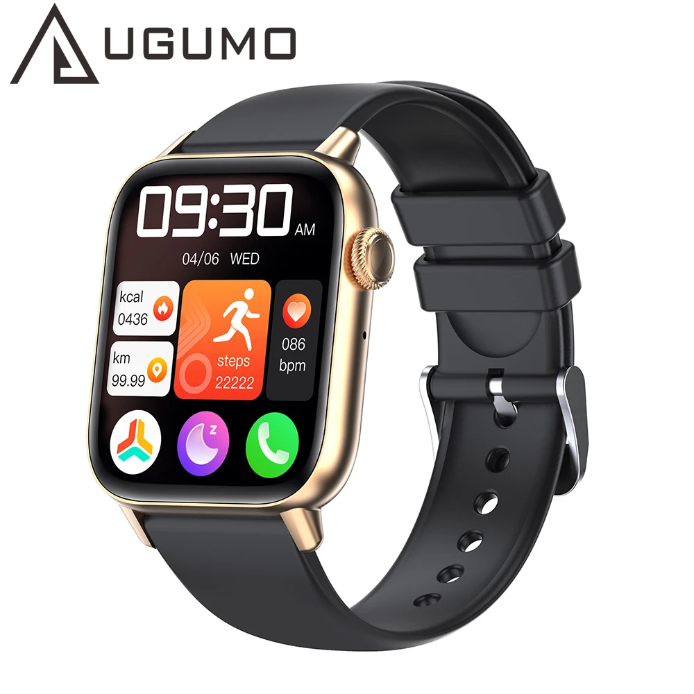 UGUMO QS08 Смарт-часы Женские Мужские Smartwatch Dial Call BT Music Смарт-часы для Android IOS Фитнес-трекер