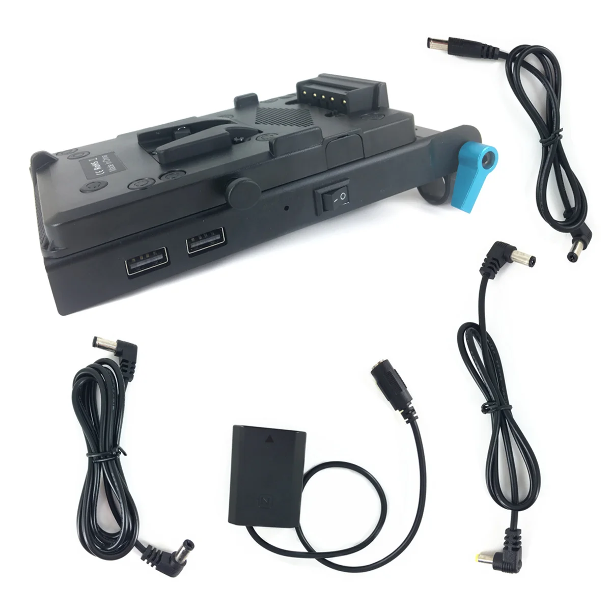 V-образная монтажная Пластина Блок Питания + Зажим для стержня 15 мм + Фиктивный аккумулятор FZ100 + Кабель постоянного тока для камеры Sony A7 A7R III IV A9