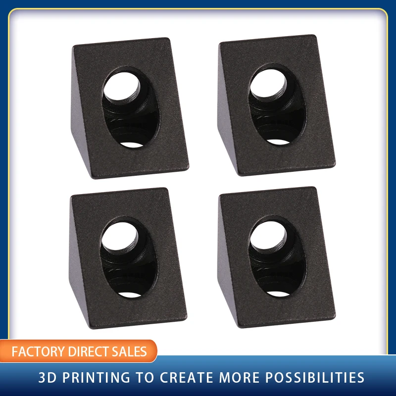 V-Образный Черный Угловой Соединитель 90 градусов Угловой Кронштейн для 2020 Алюминиевого Профиля с ЧПУ 3D-принтеры DIY запчасти