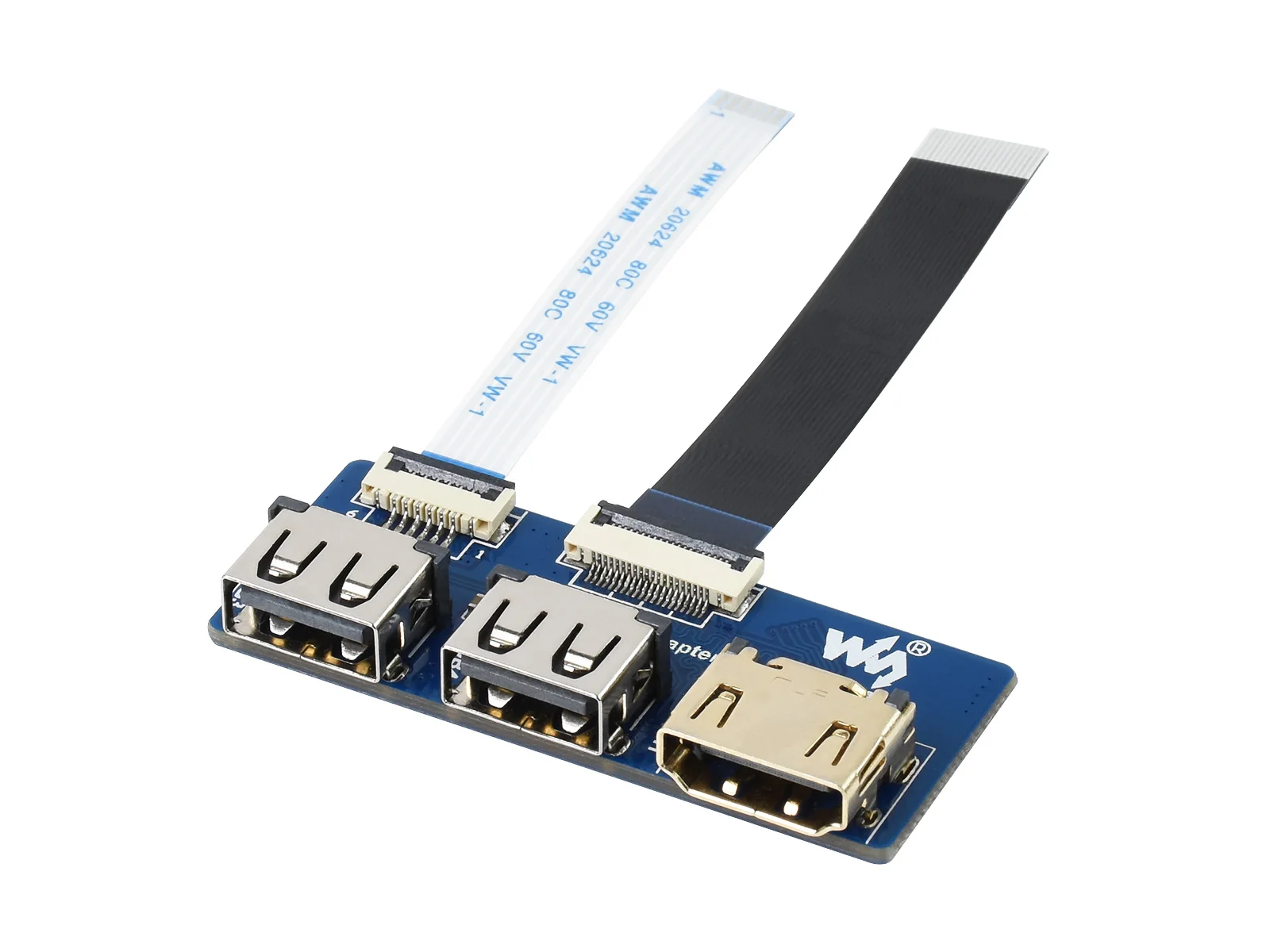 Waveshare USB HDMI-совместимый адаптер для CM4-IO-BASE, адаптирующий разъем FFC к стандартному разъему