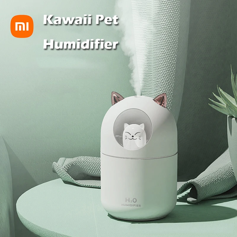 Xiaomi Портативный Электрический Увлажнитель воздуха объемом 300 мл, диффузор ароматического масла, USB-распылитель холодного тумана с красочным ночником для домашнего автомобиля