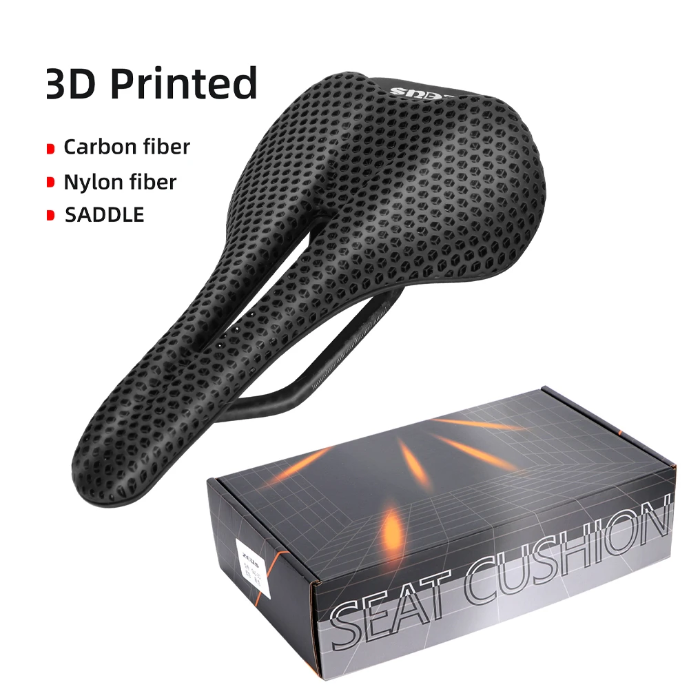 ZEIUS Carbon Fiber 3D Печатное Велосипедное Седло С Полым Дышащим Сверхлегким Горным Велосипедом, Мягкая Подушка Для Дорожного Велосипеда/MTB