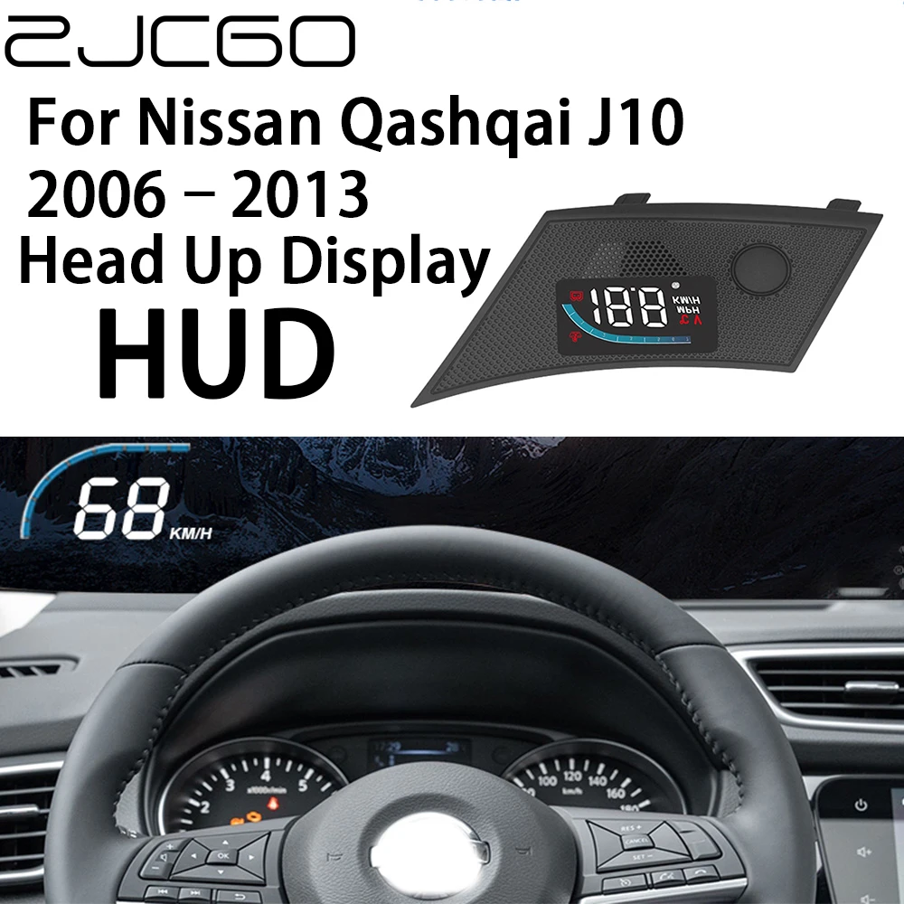 ZJCGO Авто HUD Дисплей Автомобильный Проектор Сигнализация Головной Дисплей Спидометр Лобовое Стекло для Nissan Qashqai J10 2006 ~ 2013