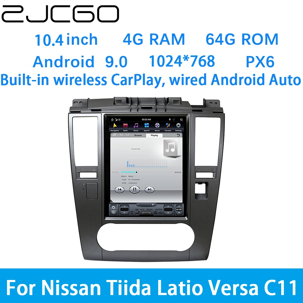 ZJCGO автомобильный мультимедийный плеер стерео GPS DVD радио навигация Android экранная система для Nissan Tiida Latio Versa C11 2004 ~ 2012