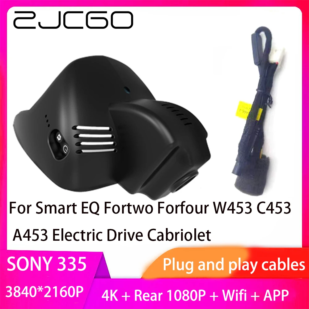 ZJCGO Подключи и Играй Видеорегистратор Dash Cam UHD 4K 2160P Видеорегистратор для Smart EQ Fortwo Forfour W453 C453 A453 Кабриолет с электроприводом