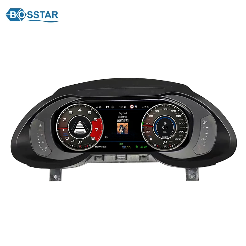 Автомобильная цифровая панель приборной панели, виртуальная панель приборов, кабина для Audi Q5 A4L 2009-2018, Автоматический измеритель скорости, спидометр