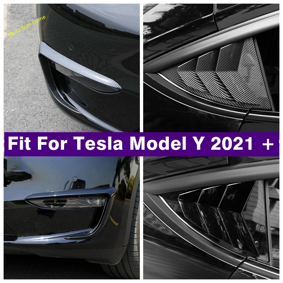 Автомобильные Аксессуары Передние Противотуманные Фары Лампы Угловые Полосы Бампера/Накладка На Жалюзи Заднего стекла Для Tesla Model Y 2021 2022