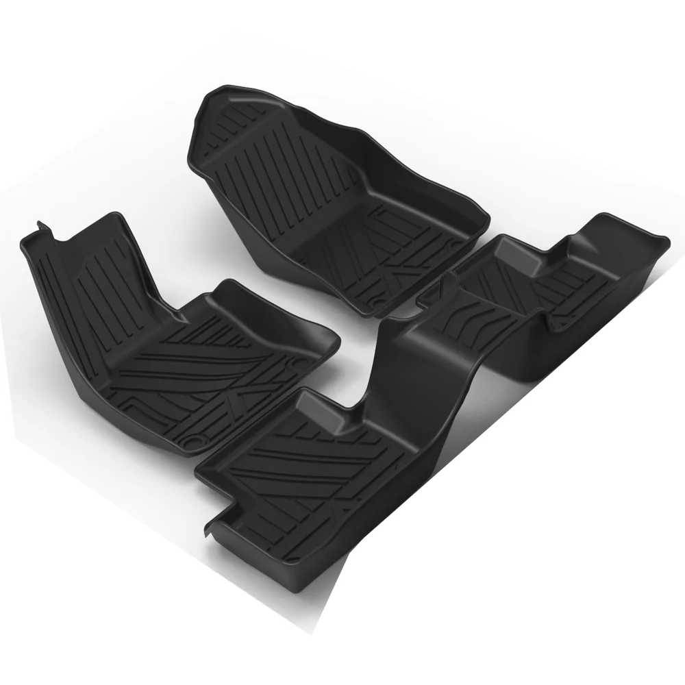 Автомобильные Коврики для Volvo S60 2019-2021, Ковры для пола, прочный водонепроницаемый всепогодный TPE, черный, полный комплект отделки, защита интерьера