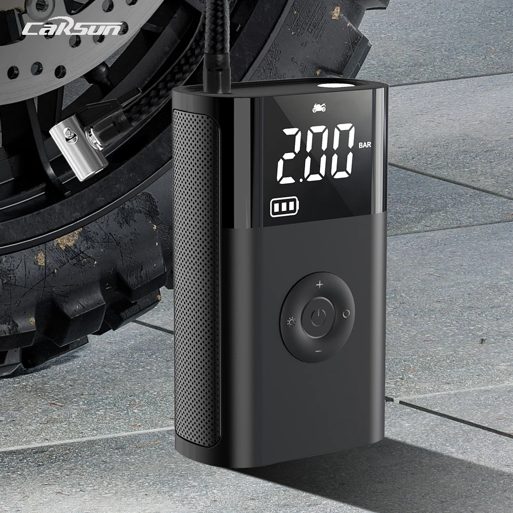 Автомобильный компрессор Портативный воздушный компрессор Велосипедный воздушный насос USB-зарядка для экстренных поездок 2000 мачх2 Подходит для мотоцикла