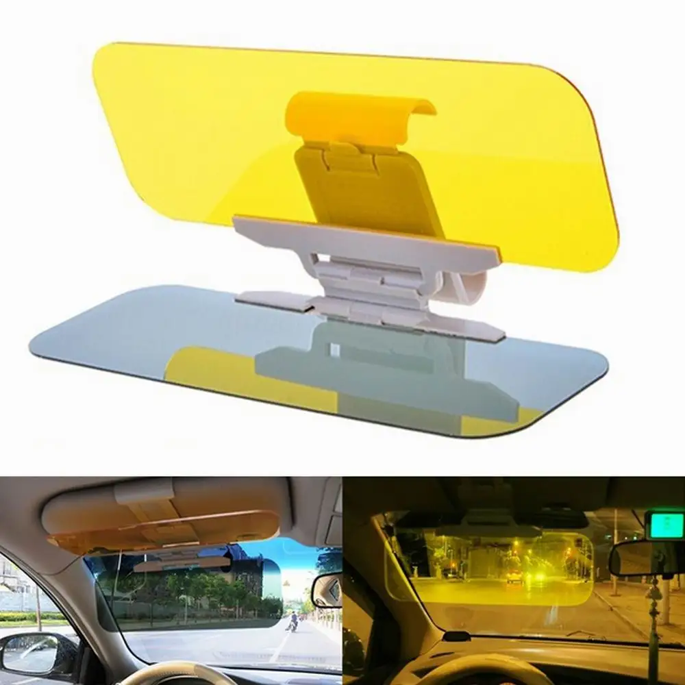 Автомобильный Солнцезащитный Козырек HD с защитой от Ультрафиолета День Ночь 2 В 1 Ослепляющий Солнцезащитный Козырек С Защитой От Ослепления, Вращающееся Прозрачное Зеркало для Вождения