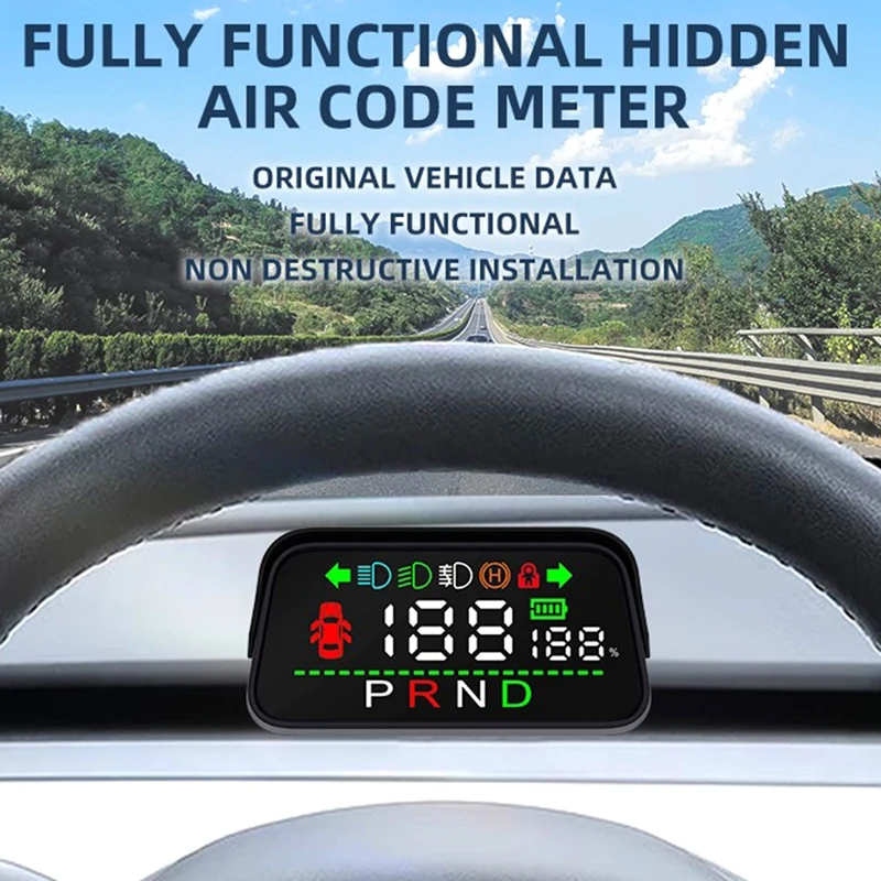 Автомобильный умный дисплей, измеритель воздушного кода, ЖК-прибор, HUD, Запасные части для замены автомобиля, аксессуары для Tesla Model 3 Y