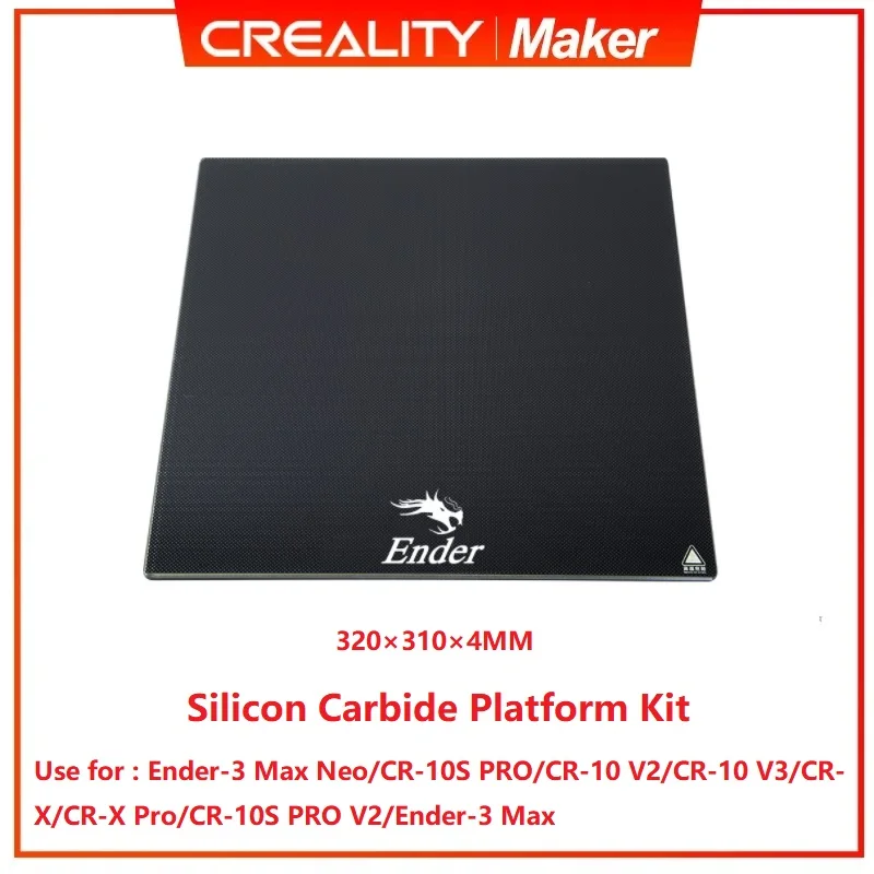 Аксессуары Для 3D-принтера CREALITY, Платформа для сборки Из Закаленного Стекла, Пластина 310*320*4 Мм Для CR-10 V3 Ender-3 Max Neo CR-10S PRO CR-X Pro