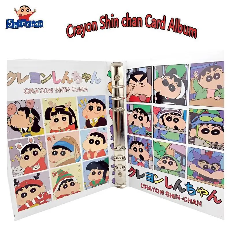 Альбом для открыток Shin-chan с карандашом формата А5, Кавайные фотографии, Модная Памятная книга в погоне за звездами, Твердый бумажный футляр, Буклет для хранения вкладышей