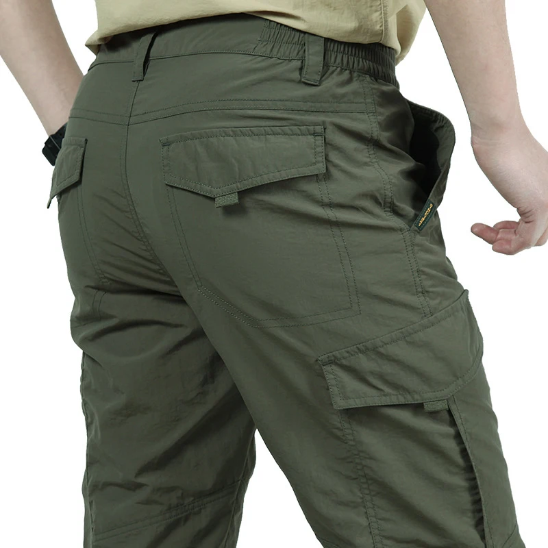 Американские Мужские Походные брюки, Уличные тактические, быстросохнущие, водонепроницаемые, с несколькими карманами, Спортивные, для Рыбалки, Сафари, Карго, Рабочие брюки